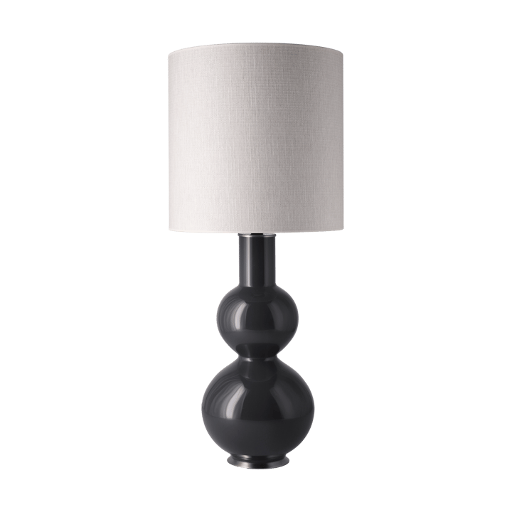 Augusta bordlampe grå lampefod - Babel Beige M - Flavia Lamps