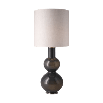 Augusta bordlampe grå lampefod - Babel Beige M - Flavia Lamps