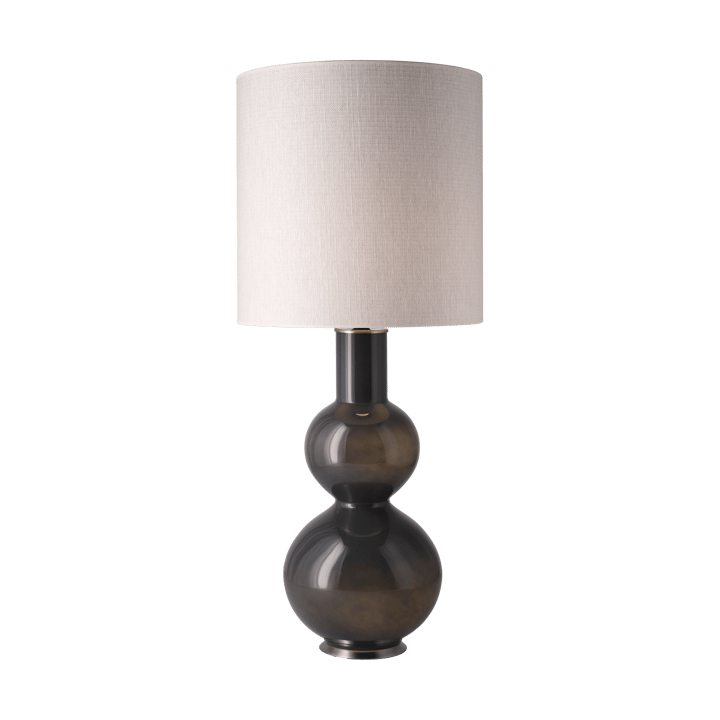 Augusta bordlampe grå lampefod, Babel Beige M Flavia Lamps