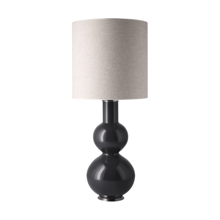 Augusta bordlampe grå lampefod - London Beige M - Flavia Lamps
