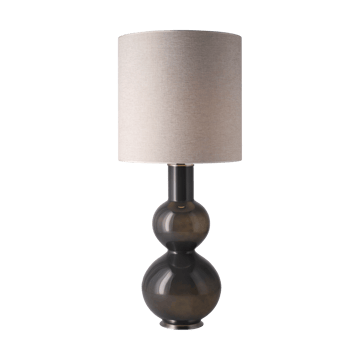 Augusta bordlampe grå lampefod - London Beige M - Flavia Lamps