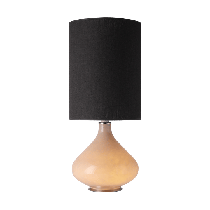 Flavia bordlampe beige lampefod, Lino Negro L Flavia Lamps