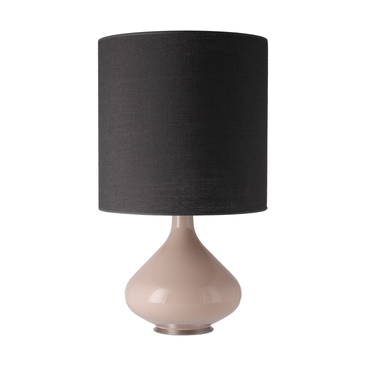 Flavia bordlampe beige lampefod - Lino Negro M - Flavia Lamps