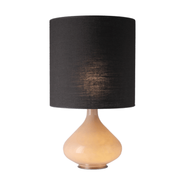 Flavia bordlampe beige lampefod - Lino Negro M - Flavia Lamps