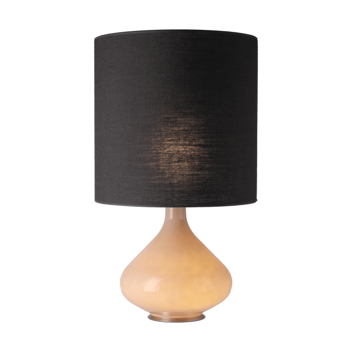 Flavia bordlampe beige lampefod, Lino Negro M Flavia Lamps