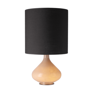 Flavia bordlampe beige lampefod - Lino Negro M - Flavia Lamps