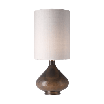 Flavia bordlampe grå lampefod - Babel Beige L - Flavia Lamps