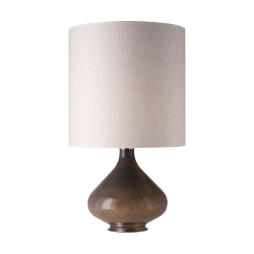 Flavia bordlampe grå lampefod - Babel Beige M - Flavia Lamps