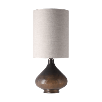 Flavia bordlampe grå lampefod - London Beige L - Flavia Lamps