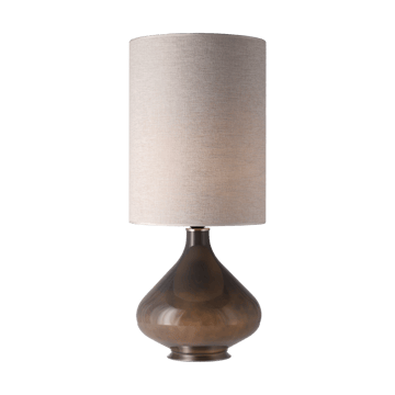 Flavia bordlampe grå lampefod - London Beige L - Flavia Lamps