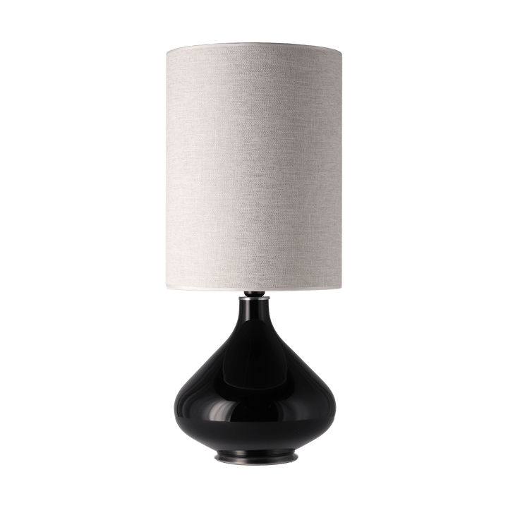 Flavia bordlampe sort lampefod - London Beige L - Flavia Lamps