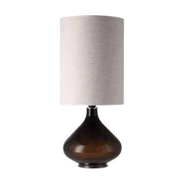 Flavia bordlampe sort lampefod - London Beige L - Flavia Lamps