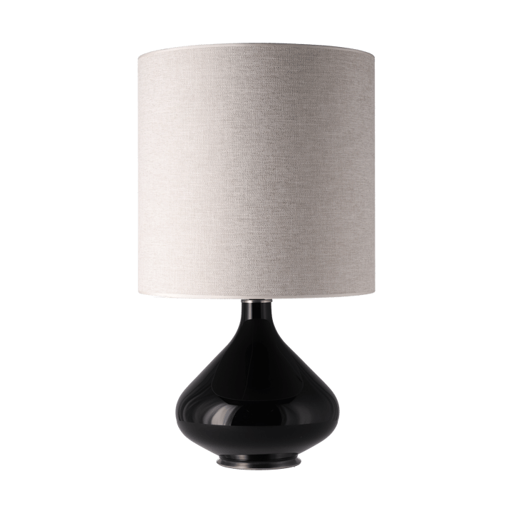 Flavia bordlampe sort lampefod - London Beige M - Flavia Lamps