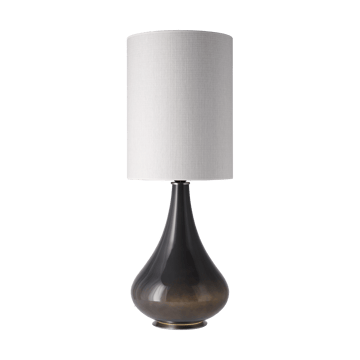 Renata bordlampe grå lampefod - Babel Beige L - Flavia Lamps