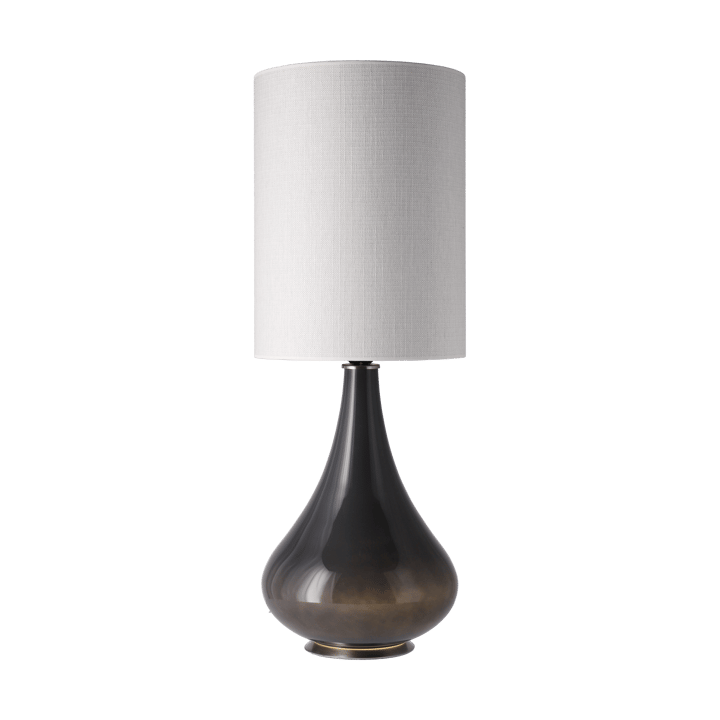 Renata bordlampe grå lampefod, Babel Beige L Flavia Lamps