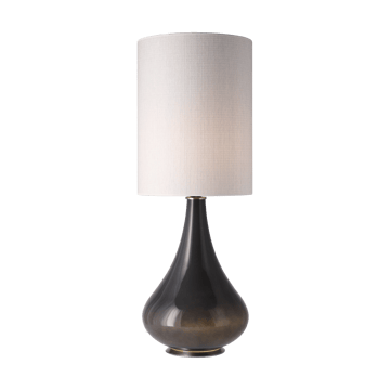 Renata bordlampe grå lampefod - Babel Beige L - Flavia Lamps