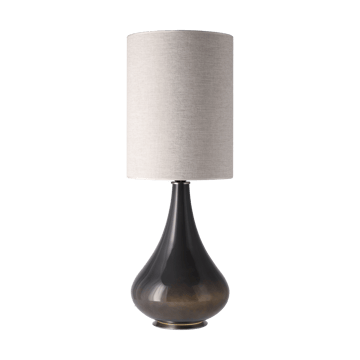 Renata bordlampe grå lampefod - London Beige L - Flavia Lamps