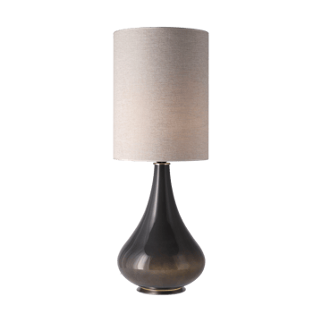 Renata bordlampe grå lampefod - London Beige L - Flavia Lamps