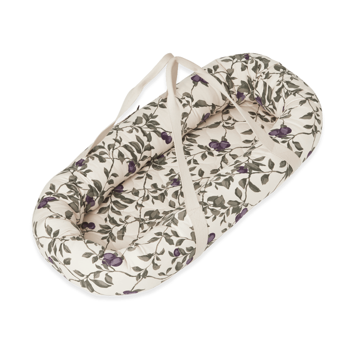 Plum satin quiltet babynest - 43x87x16cm - Garbo&Friends