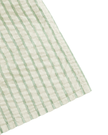 Stripe Emerald Seersucker swaddle tæppe - 110x110 cm - Garbo&Friends