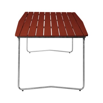 B31 170 spisebord - Dark red lacquered oak-galvanized base - Grythyttan Stålmöbler