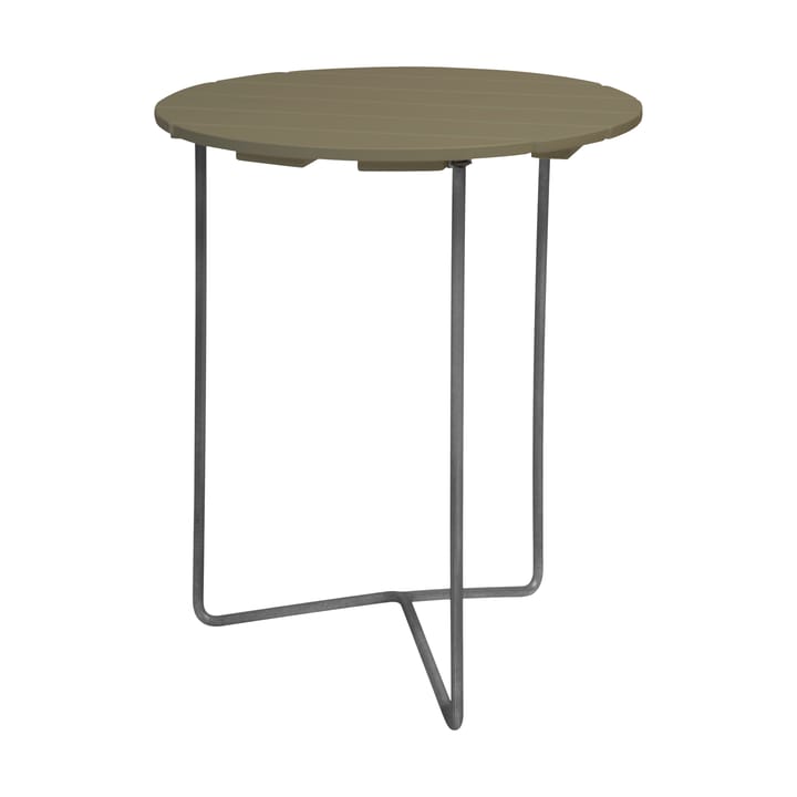 Table 6B bord Ø60 cm - Lysegrøn eg-galvaniseret stål - Grythyttan Stålmöbler