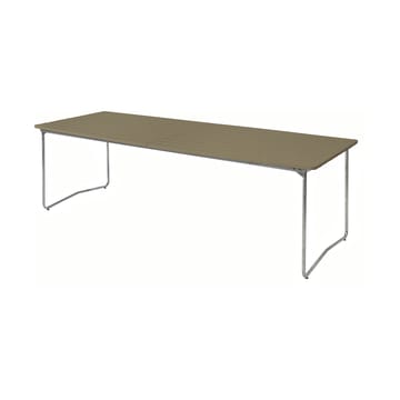 Table B31 spisebord 230 cm - Lysegrøn eg-galvaniseret stål - Grythyttan Stålmöbler