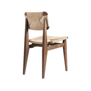 C-Chair stol - american walnut, naturflettet sæde og ryg - GUBI