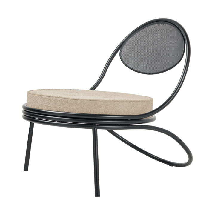 Copacabana Outdoor Lounge Chair beklædt sæde - Lorkey limonta 41-sorte ben - GUBI