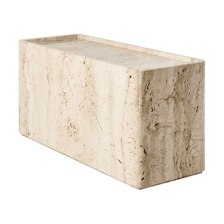 Pietra sidebord 30x80x40 cm - Neutral white travertine - GUBI