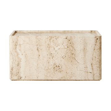 Pietra sidebord 30x80x40 cm - Neutral white travertine - GUBI