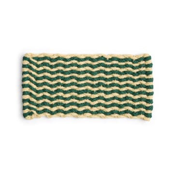 Coco Stripe Wave dørmåtte - Dark green-white - HAY