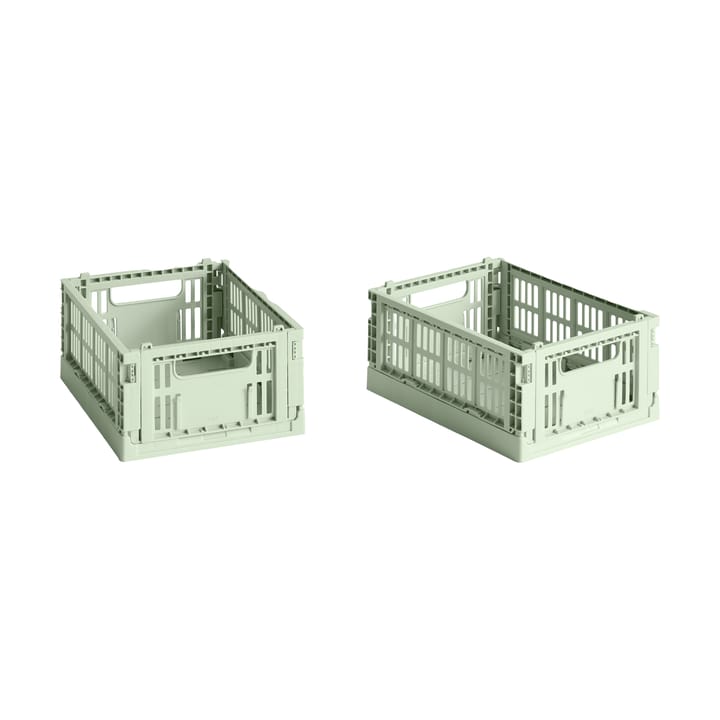 HAY Colour Crate Mini 2-pak 13x17 cm - Mint - HAY