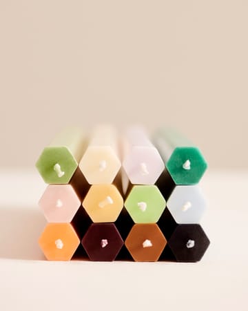 Hexagon Candle lys mix 4-pak - Dark - HAY