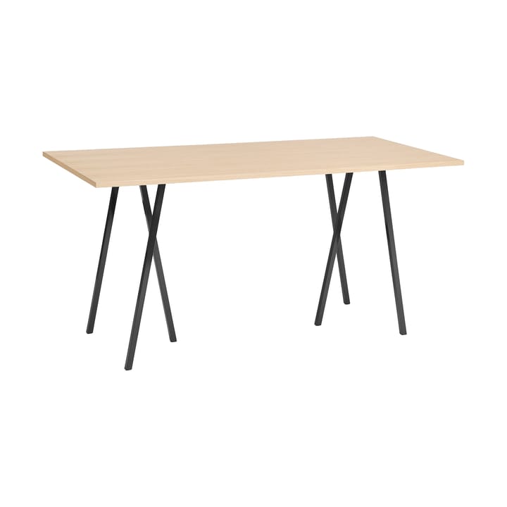 Loop Stand incl. support barbord 92,5x200 cm - Black-clear lacq. oak - HAY