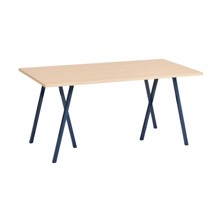 Loop Stand incl. support spisebord 77,5x160 cm - Deep blue-clear lacq. oak - HAY