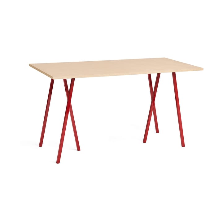 Loop Stand incl. support spisebord 87,5x180 cm - Maroon red-clear lacq. oak - HAY