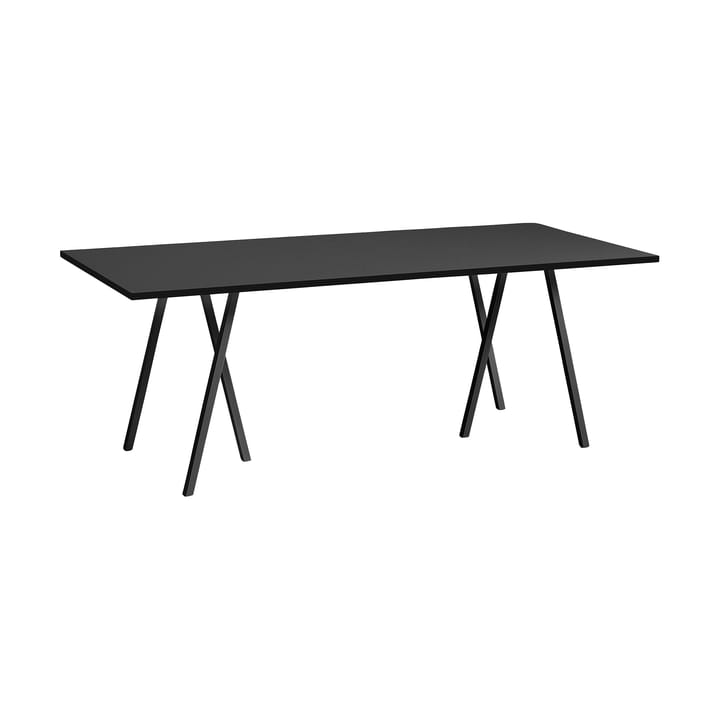 Loop Stand incl. support spisebord 92,5x200 cm - Black-black linoleum-black ash - HAY