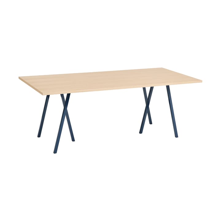 Loop Stand incl. support spisebord 92,5x200 cm - Deep blue-clear lacq. oak - HAY