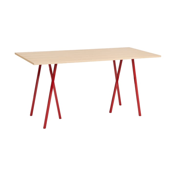 Loop Stand incl. support spisebord 92,5x200 cm - Maroon red-clear lacq. oak - HAY