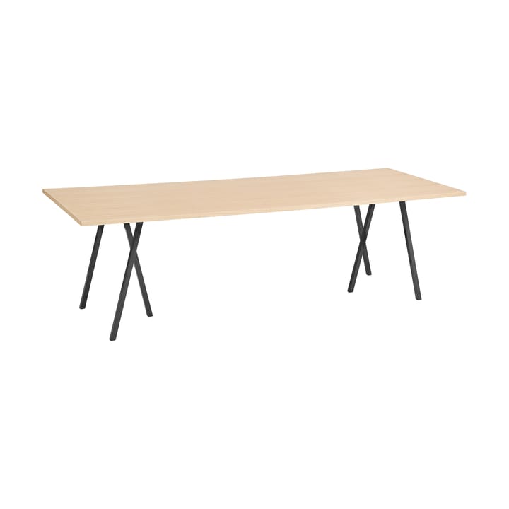 Loop Stand incl. support spisebord 92,5x250 cm - Black-clear lacq. oak - HAY