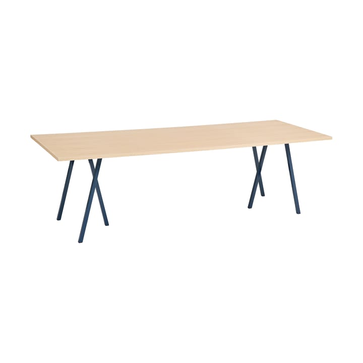 Loop Stand incl. support spisebord 92,5x250 cm - Deep blue-clear lacq. oak - HAY