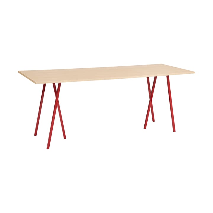 Loop Stand incl. support spisebord 92,5x250 cm - Maroon red-clear lacq. oak - HAY