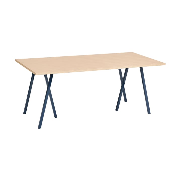 Loop Stand spisebord 87,5x180 cm - Deep blue-clear lacq. oak - HAY