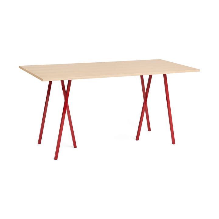 Loop Stand spisebord 92,5x200 cm - Maroon red-clear lacq. oak - HAY