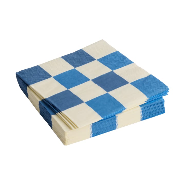 Pattern Dinner Check servietter 40x40 cm 20-pak - Off white-blues M - HAY