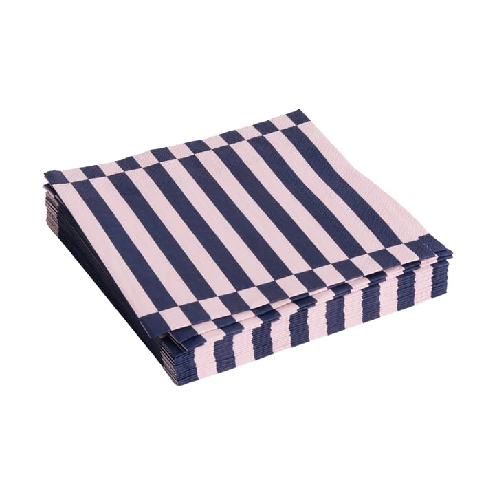 Pattern Dinner Stripe servietter 40x40 cm 20-pak - Light pink-dark blue pillar - HAY