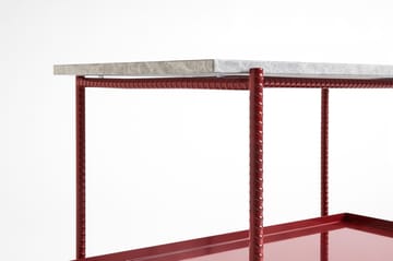 Rebar sidebord 75x44x55 cm - Grey marble-barn red - HAY