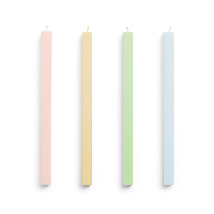 Square Candle lys mix 4-pak - Fresh - HAY