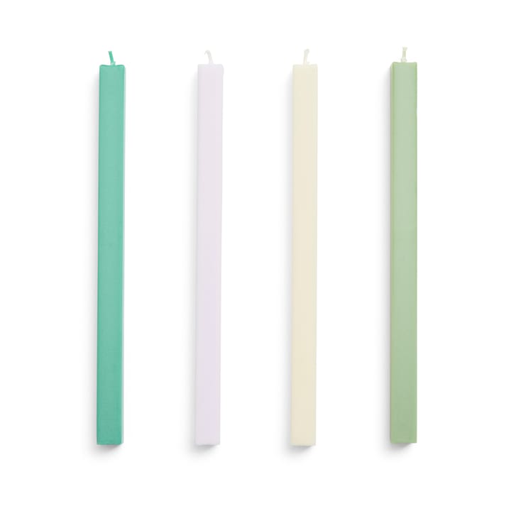 Square Candle lys mix 4-pak - Pastel - HAY